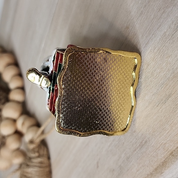 RUCINNI 3.5" Santa in Chimney Hinged Jeweled Christmas Trinket Box - Picture 6 of 6